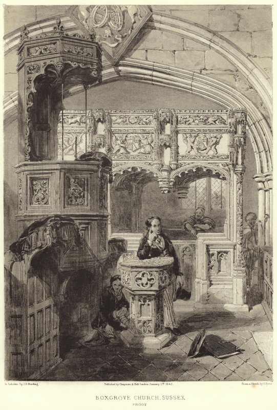 Interior da igreja de St Mary e St Blaise de Samuel Prout