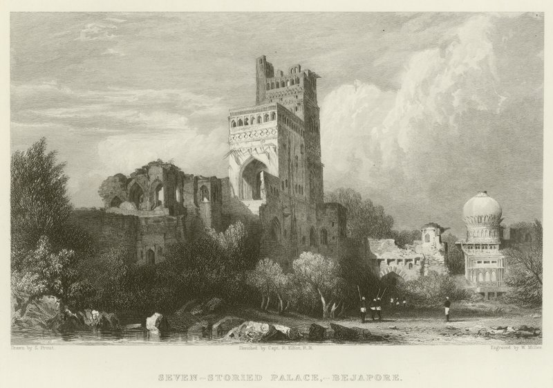 Palácio de sete andares em Bejapore de Samuel Prout