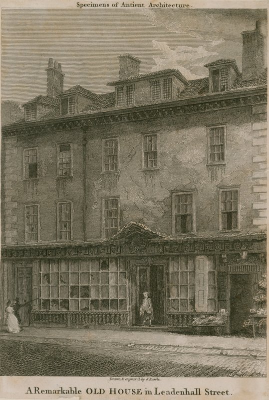 Residência em Leadenhall Street, Londres, de Nicholas Bentley, também conhecido como Dirty Dick de Samuel Rawle