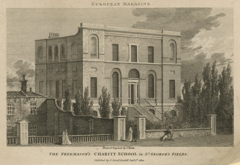 A escola de caridade do maçom no campo de St. George de Samuel Rawle
