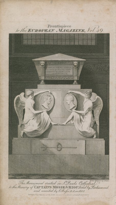 O monumento erigido na Catedral de São Paulo de Samuel Rawle