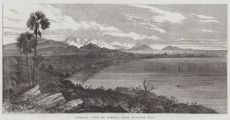 Vista geral de Bombaim, do monte Malabar de Samuel Read