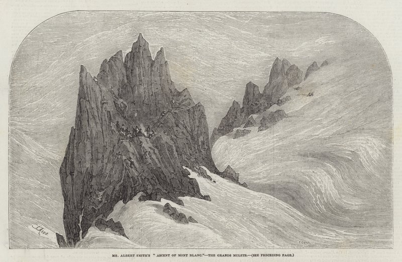 A subida do Sr. Albert Smith do Mont Blanc, os Grands Mulets de Samuel Read
