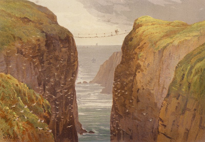 Norte da Irlanda, Carrick-a-Rede (cor litho) de Samuel Read