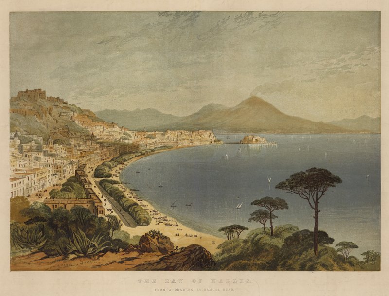 A baía de Nápoles (cromolito) de Samuel Read