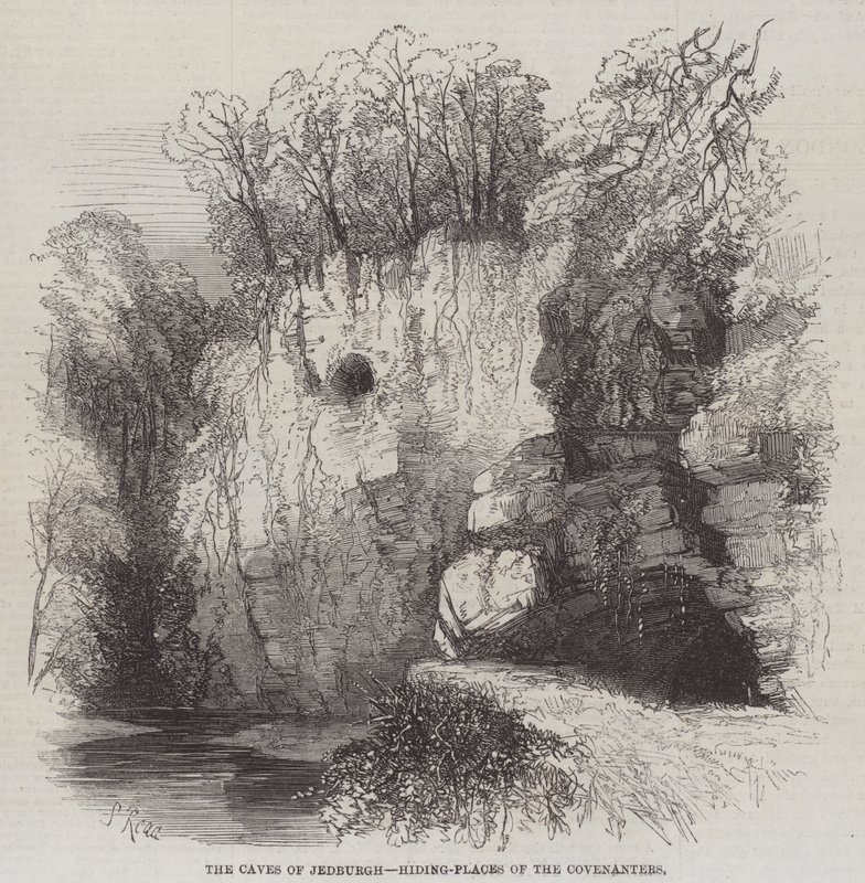 As cavernas de Jedburgh, escondendo-lugares dos covenanters de Samuel Read