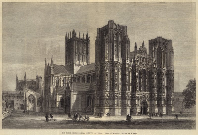 O Real Instituto Arqueológico de Wells, Catedral de Wells (gravura) de Samuel Read