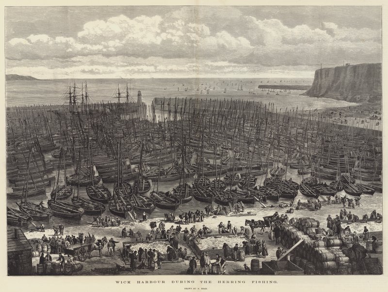 Wick Harbour durante a pesca de arenque de Samuel Read