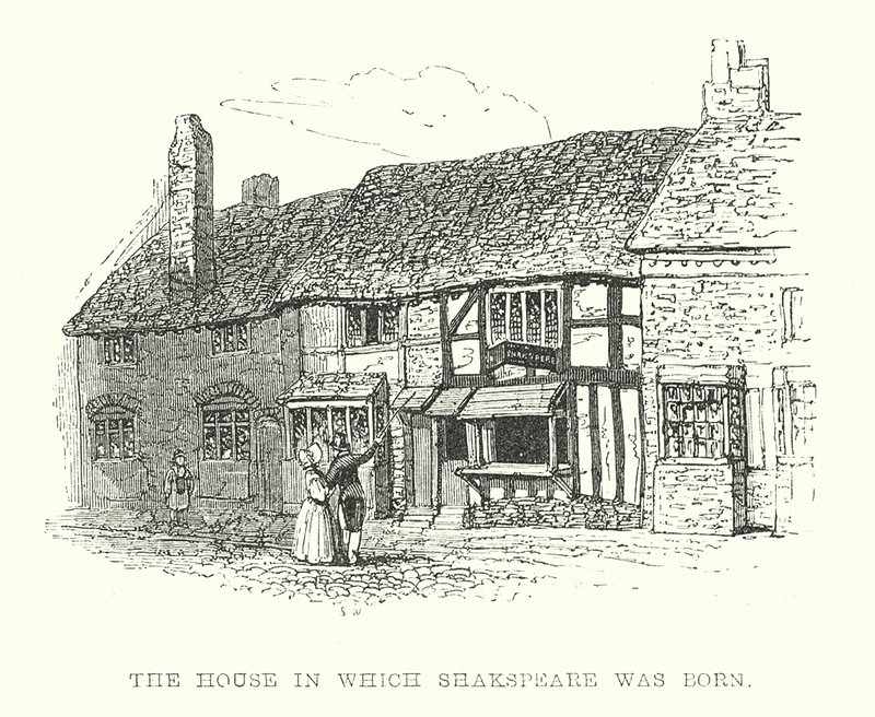 A casa em que Shakspeare nasceu (gravura) de Samuel Williams