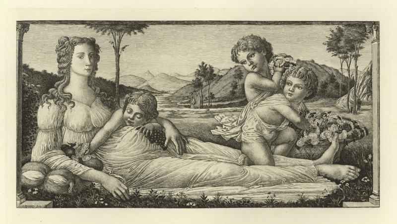 Vênus reclinada com Cupido de Sandro Botticelli