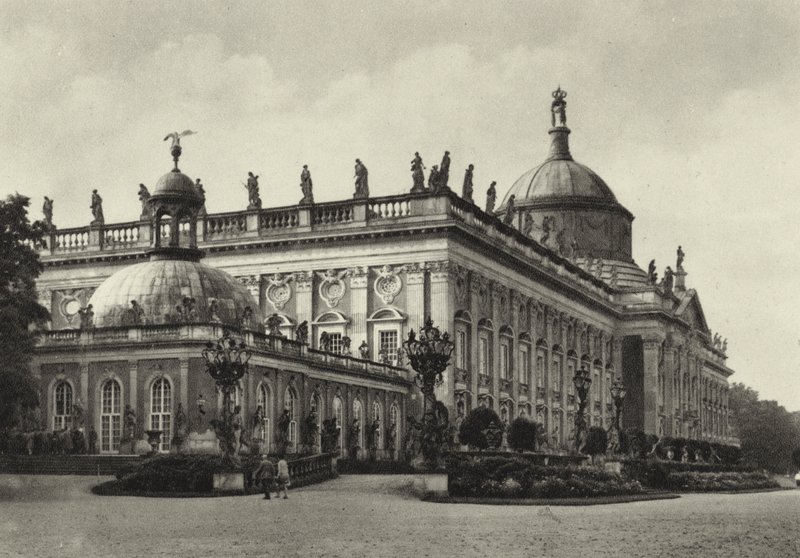 Potsdam, Neues Palais; Novo Palácio (foto a p/b) de Sasha Stone
