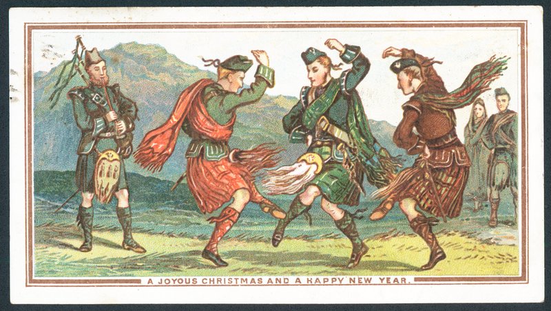 Cartão de Natal escocês de Scottish School