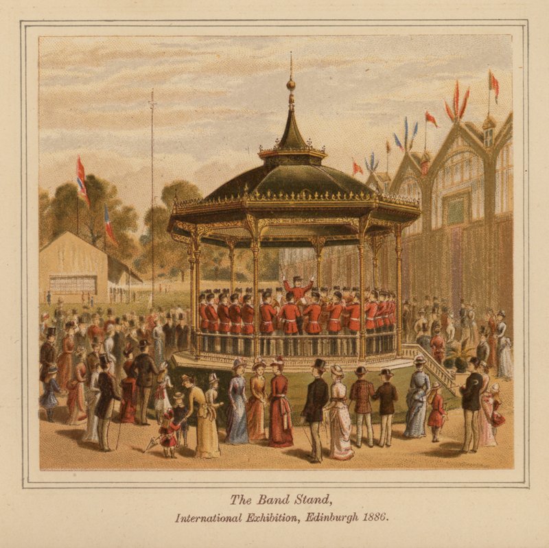 The Band Stand, Exposição Internacional, Edimburgo de Scottish School
