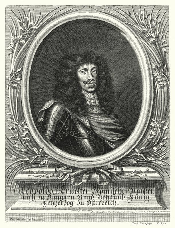 Leopoldo I, Santo Imperador Romano (gravura) de Sebastian van (after) Dryweghen