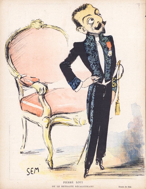 Pierre Loti, oficial da marinha francesa e romancista (cor litho) de Sem
