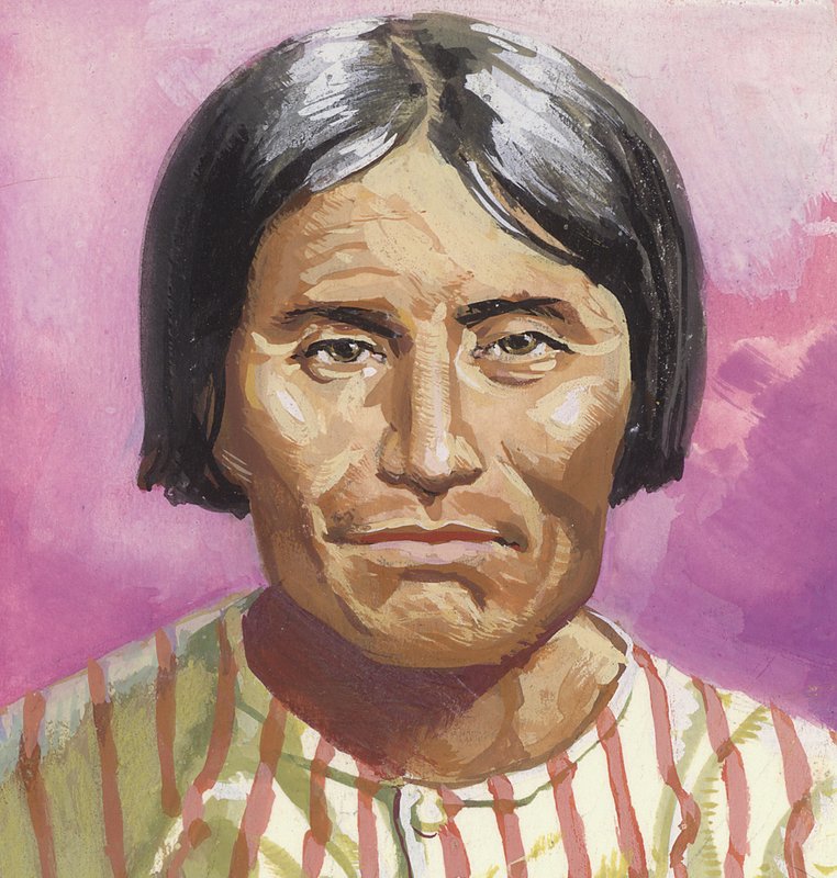 Chefe Kintpuash (guache sobre papel) de Severino Baraldi