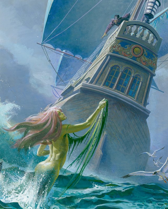 Sereia vista por um dos tripulantes de Henry Hudson (guache sobre papel) de Severino Baraldi