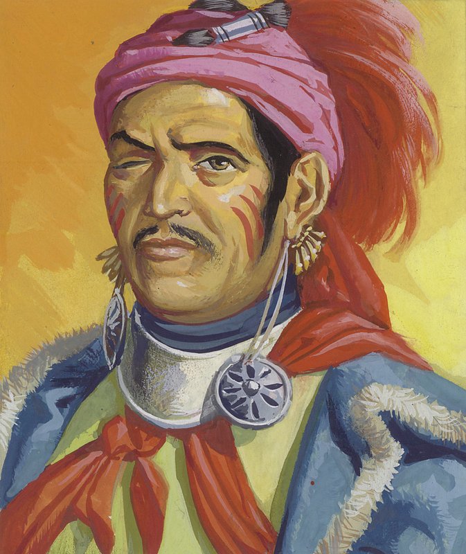 Tecumseh e Tenskwatawa (guache sobre papel) de Severino Baraldi