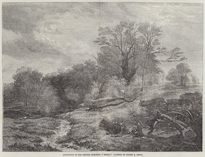 Gravura primavera de Sidney Richard Percy