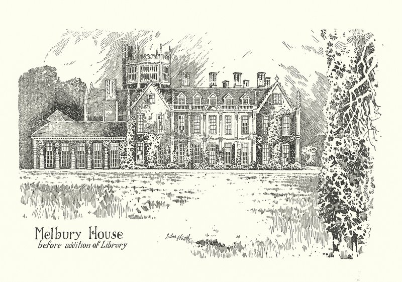 Dorset: Melbury House (litografia) de Sidney Heath