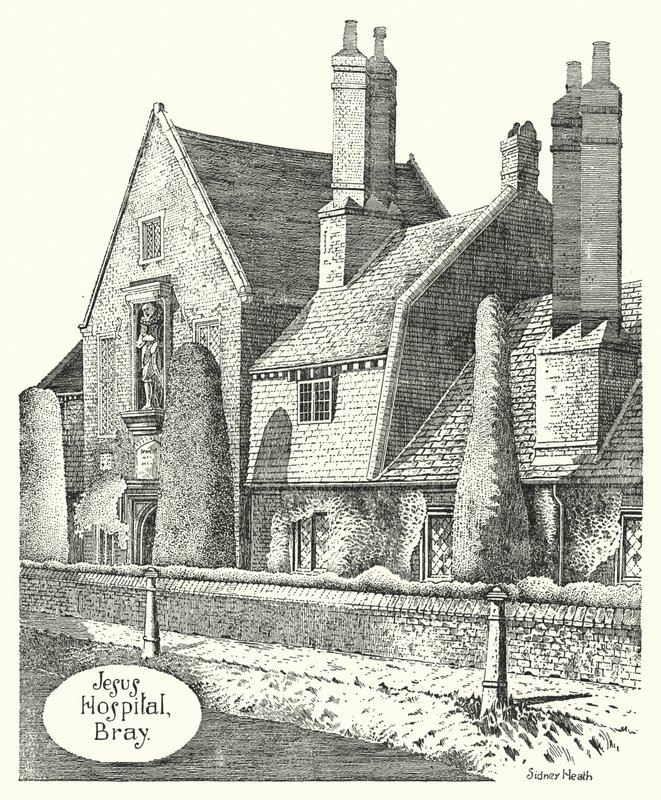 Jesus Hospital, Bray (gravura) de Sidney Heath