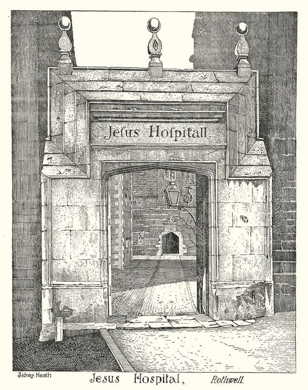 Jesus Hospital, Rothwell (gravura) de Sidney Heath