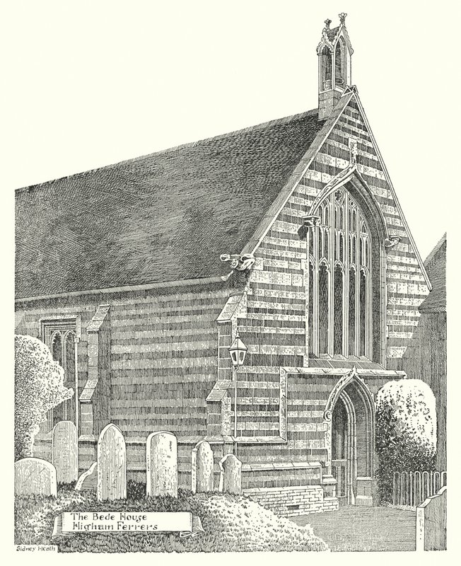 The Bede House, Higham Ferrers (gravura) de Sidney Heath