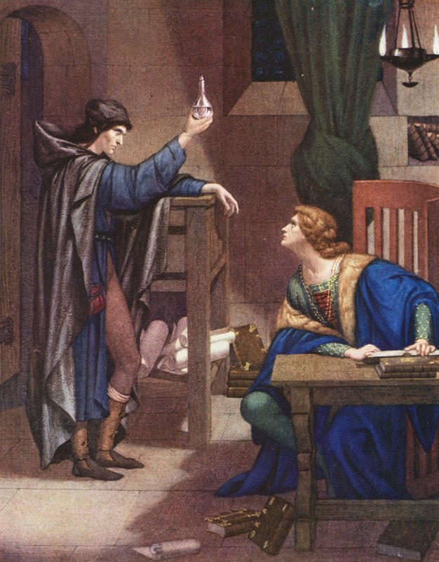 A Lenda Dourada: Lúcifer e o Príncipe Henrique (litografia a cores) de Sidney Meteyard