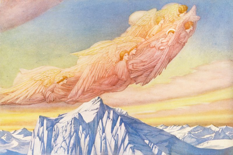 A Lenda Dourada: Santa Catarina (litografia a cores) de Sidney Meteyard