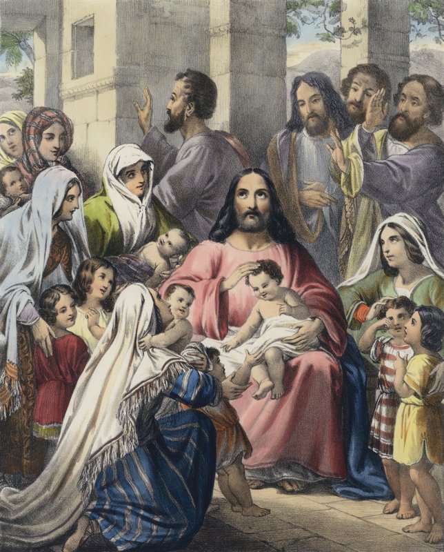 Cristo abençoando criancinhas de Siegfried Detler Bendixen
