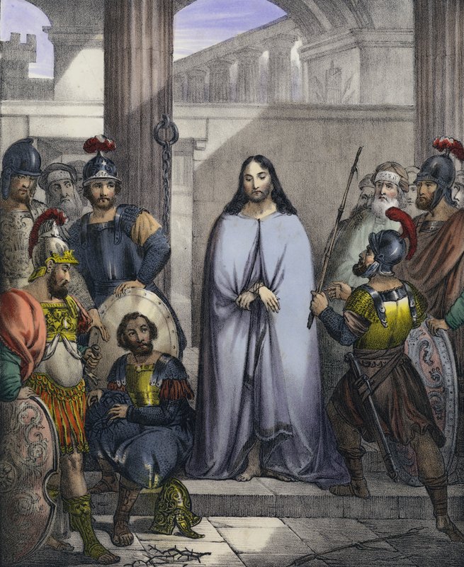Os soldados romanos zombando de Cristo de Siegfried Detler Bendixen