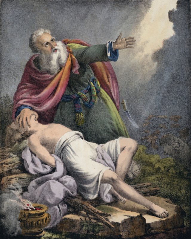 Abraão oferecendo seu filho Isaac de Siegfried Detler Bendixen