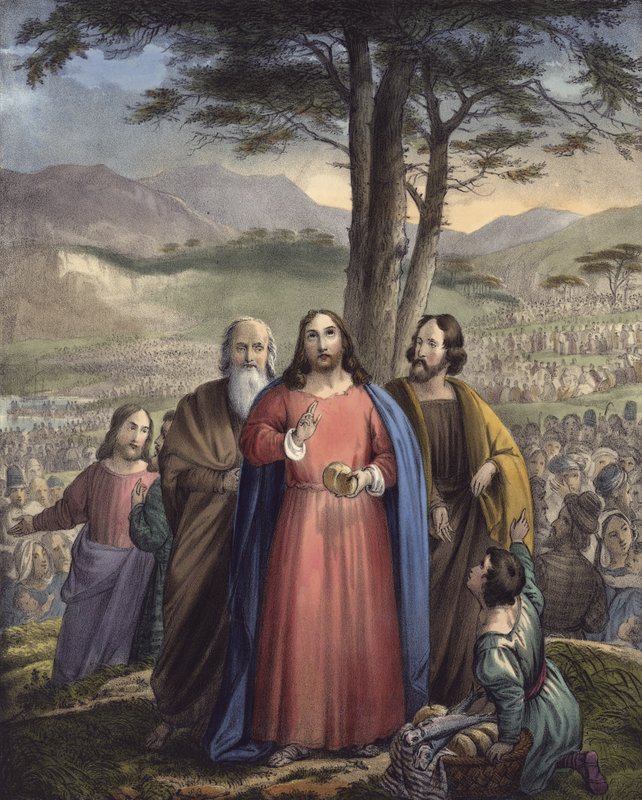Cristo alimenta a multidão de Siegfried Detler Bendixen