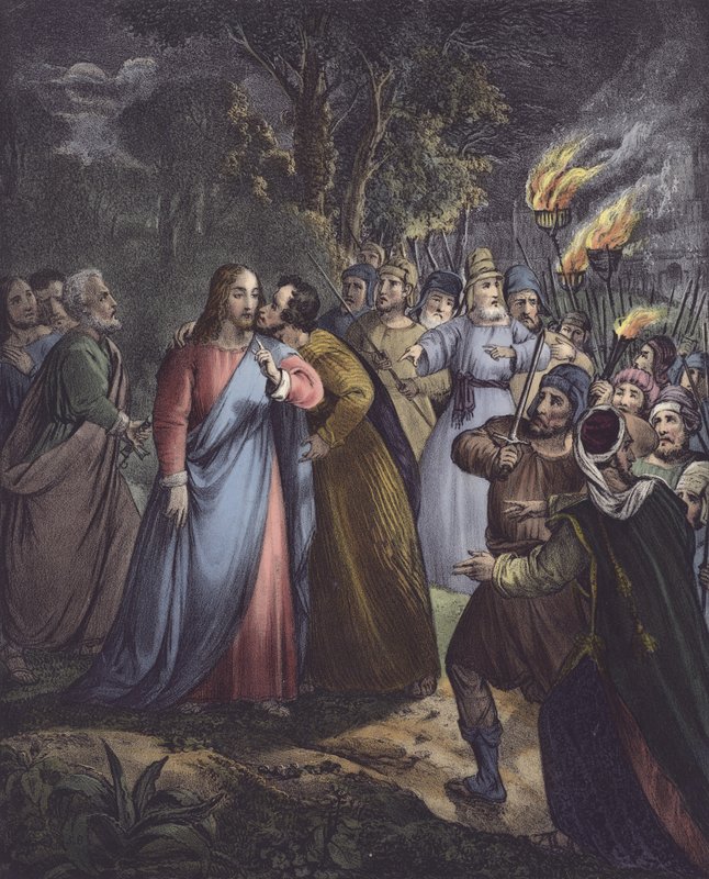 Judas trai o seu mestre (cor litho) de Siegfried Detler Bendixen
