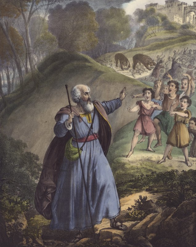 Criancinhas zombando de Eliseu de Siegfried Detler Bendixen