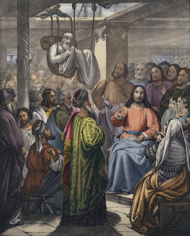 Os doentes da paralisia trazidos a Cristo por seus amigos de Siegfried Detler Bendixen