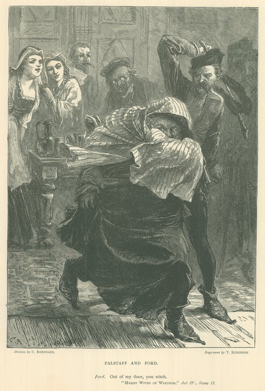 Ilustração para as alegres esposas de Windsor de Sir John Charles Robinson