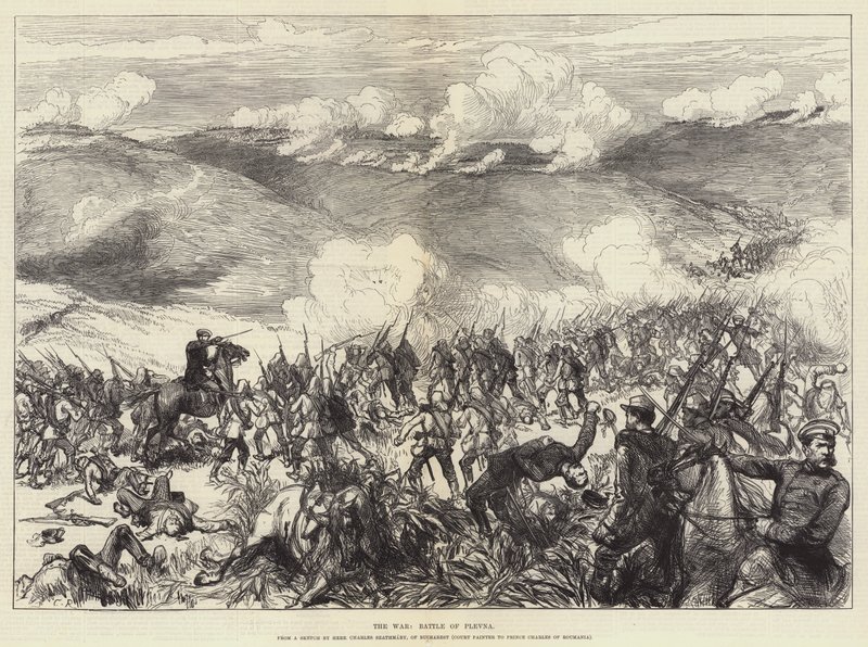 A guerra, batalha de Plevna de Sir John Charles Robinson