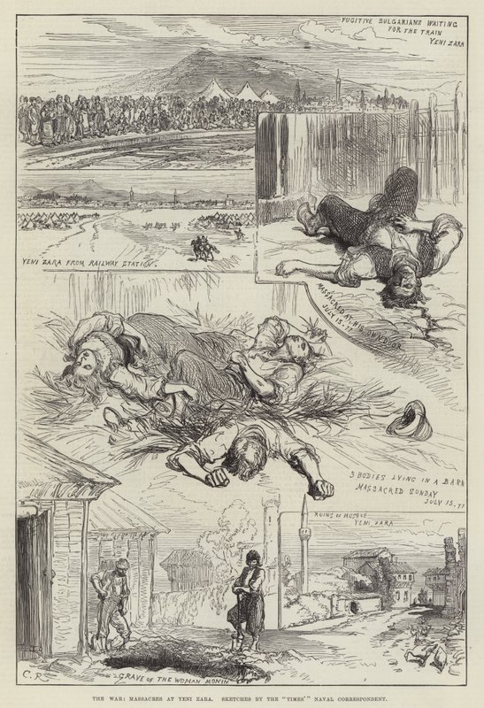 A guerra, massacres em Yeni Zara de Sir John Charles Robinson