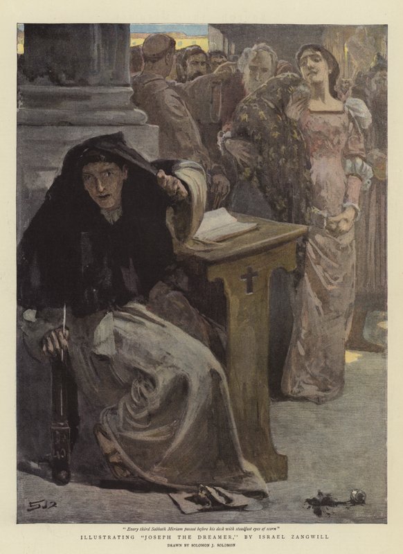 Ilustrando José, o Sonhador, por Israel Zangwill (cromolito) de Solomon Joseph Solomon
