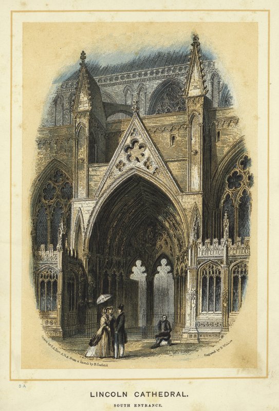 Catedral de Lincoln, entrada sul de Solomon Alexander Hart
