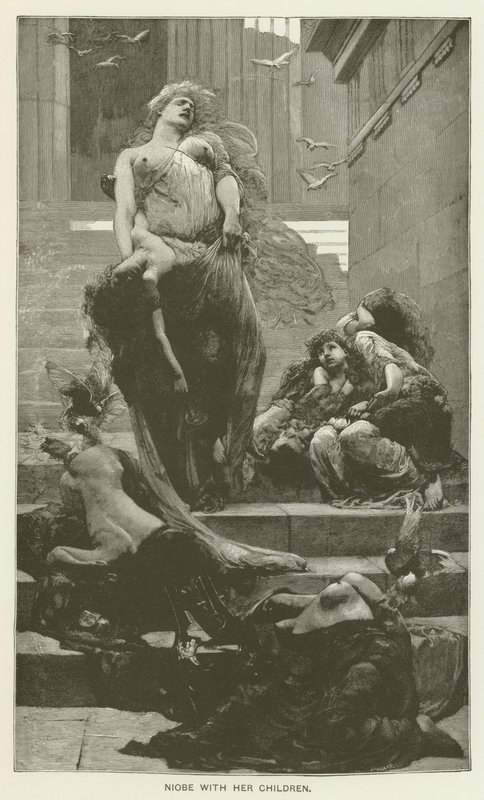 Niobe com seus filhos de Solomon Joseph Solomon