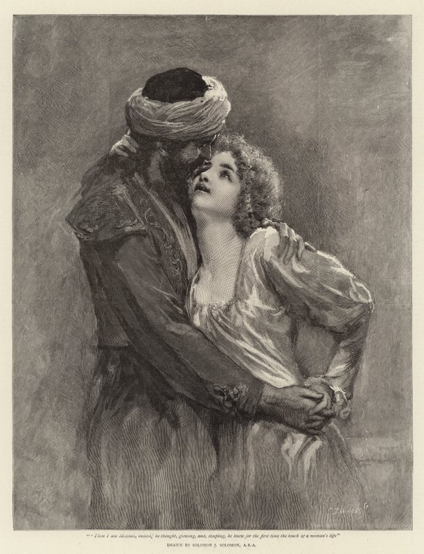 &39;Então eu sou o Messias, de fato&39;, ele pensou, brilhando, e, inclinando-se, ele conheceu pela primeira vez o toque dos lábios de uma mulher. de Solomon Joseph Solomon