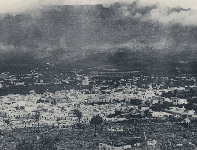 Cidade do Cabo e Table Mountain (foto a p/b) de South African Photographer