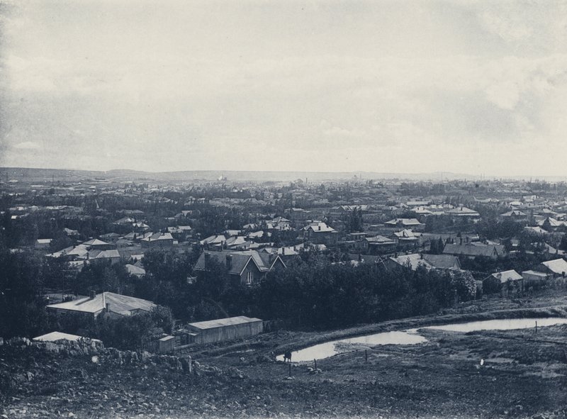 Doornfontein, Panorama do Morro (foto a p/b) de South African Photographer