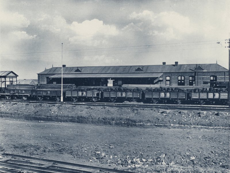 Estação de trem, Elandsfontein (foto a p/b) de South African Photographer