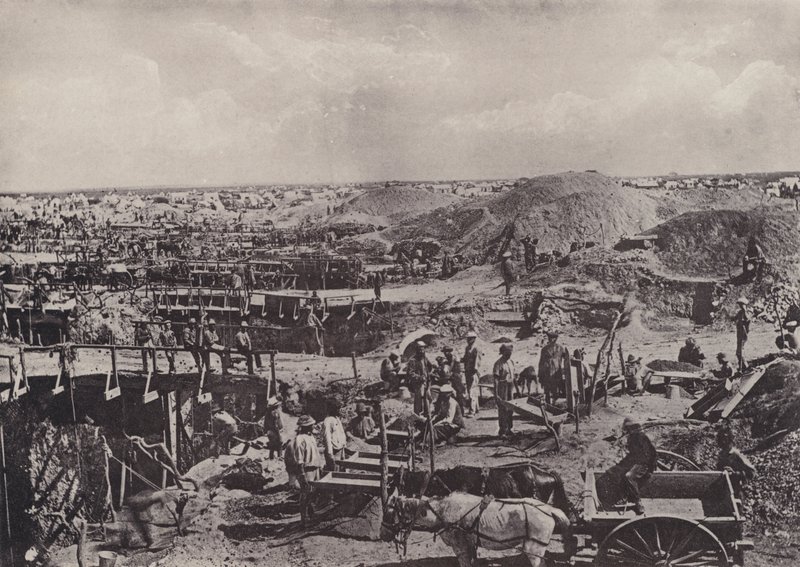 Cenas dos Antigos Dias, Classificação a seco em 1872 (foto a p/b) de South African Photographer