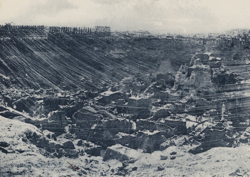 Cenas nos Antigos Dias, Mina Kimberley em 1874 (foto a p/b) de South African Photographer