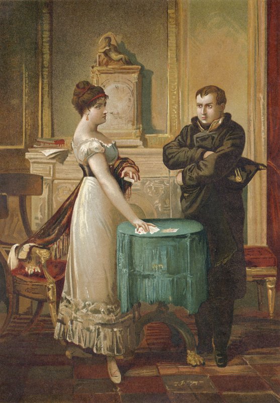 Napoleão consulta a cartomante Marie Anne Lenormand de Spanish School