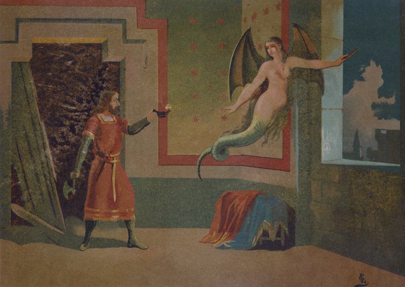 Transformação do espírito da água Melusine de Spanish School